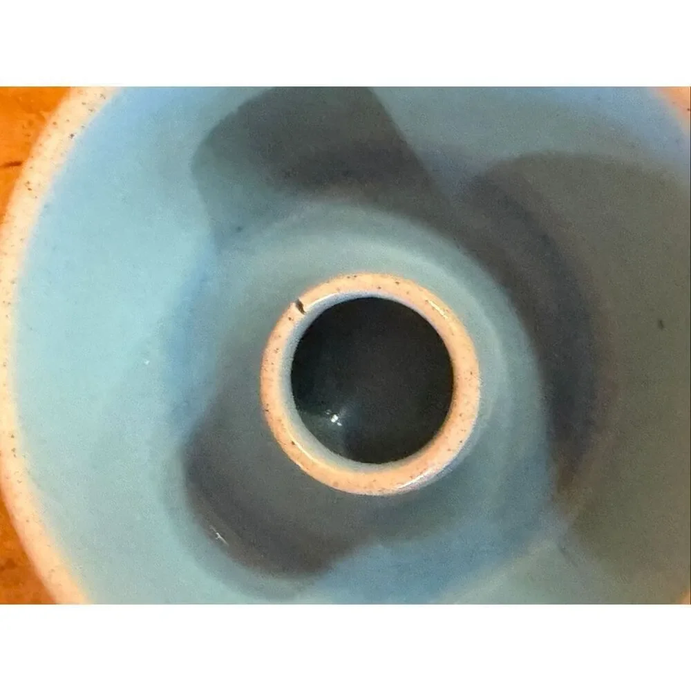 vintage Pigeon Forge Pottery candle holder  glazed interior (7571)